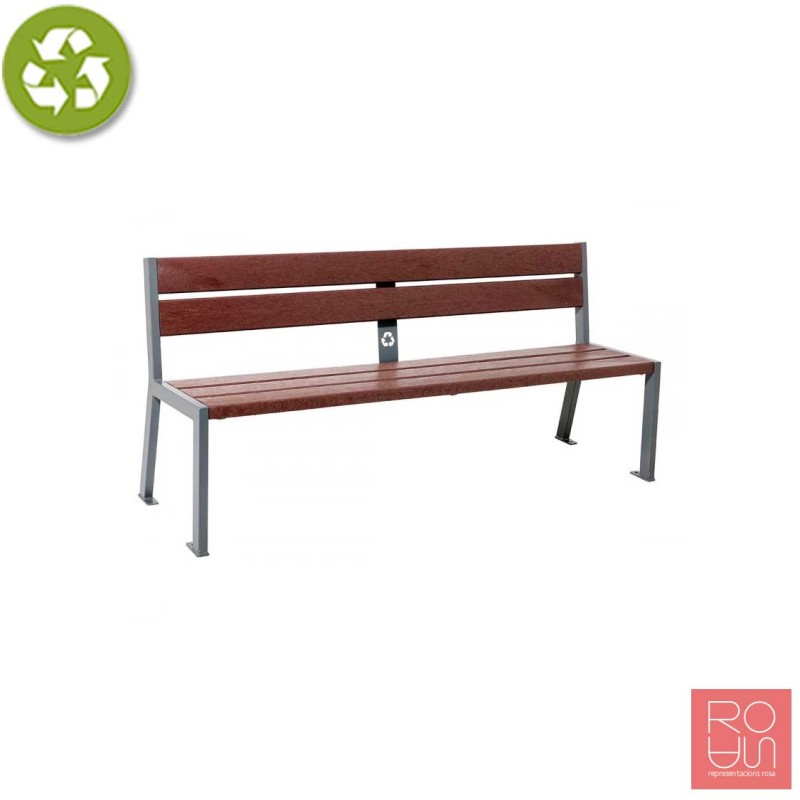 Banc Silaos en acer i plàstic reciclat